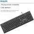 Philips K234 USB Wired Keyboard for PC Laptop Desktop Computers | 104 Keys with Numeric Keypad- Black